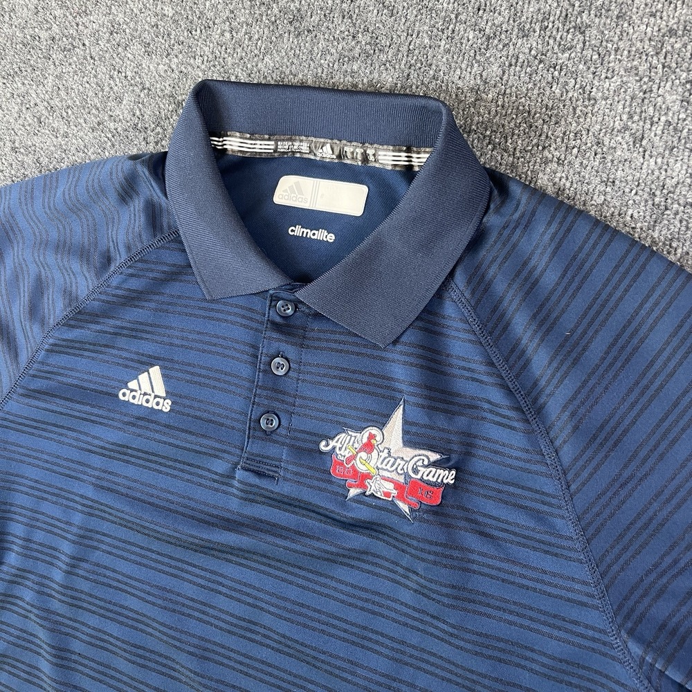 Adidas Climalite 2016 MLB All Star Game Polo Shirt Men's‎ Large Navy Blue